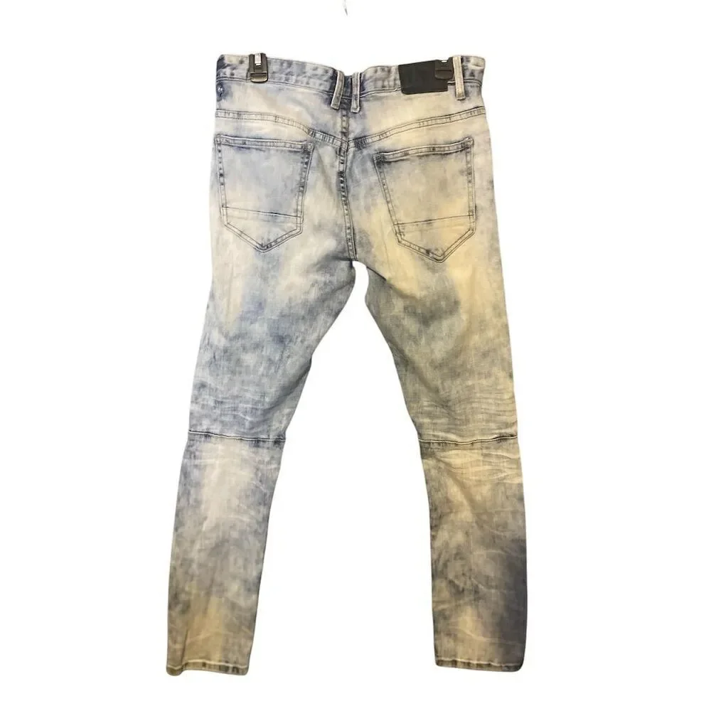 Men's Vintage Light Blue Denim Jeans Size 32 Straight Fit